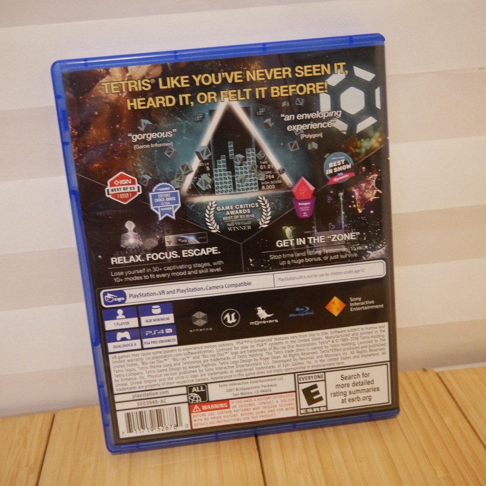 Tetris Effect PS4 (Sony PlayStation 4, 2018) VR Mode Included - Tested & Working - Picture 2 of 4